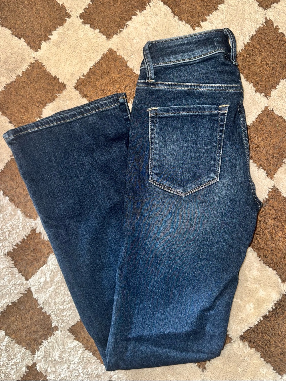 USA Denim Dark Wash Bootcut Flare Jeans Women's Size 2 Y2K Low Rise